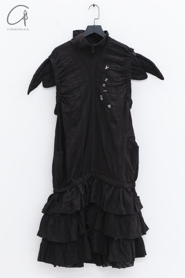 VeniceW 24 Spring/Summer Flying Vest Embroidered Dress VCW-2V-HEI Black